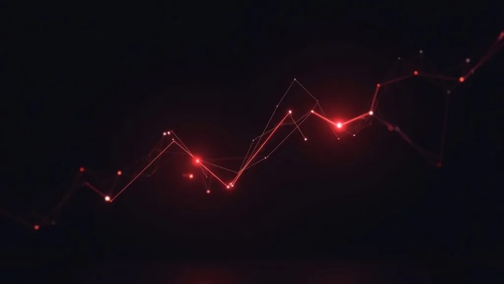 Grafikon rastućeg trenda sa crvenim linijom i tačkama koje simbolizuju rast prodaje i conversion rate optimizaciju za male biznise