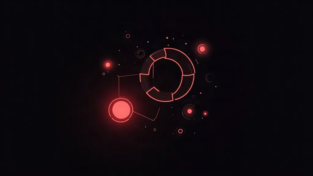 Neon ikona veštačke inteligencije i personalizacije sa crvenim svetlućim kružnicama na crnoj pozadini