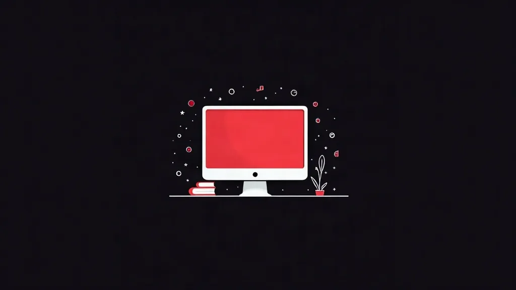 Desktop računar sa crvenim ekranom - godišno održavanje veb-sajta za male poslove