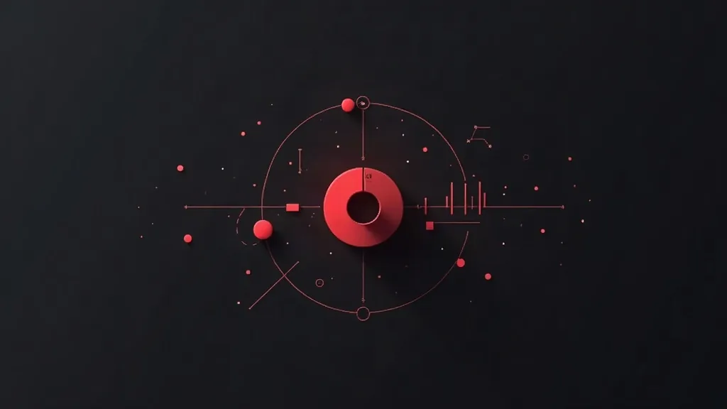 Digitalni marketing vizuelizacija sa crvenim graficima i konekcijama za SEO strategije privlačenja klijenata