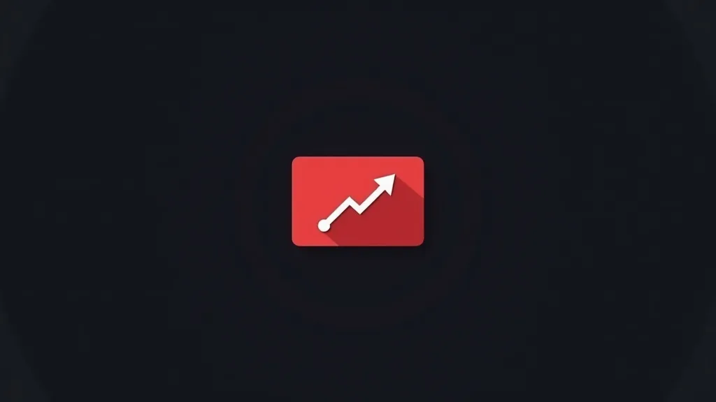 Crvena ikona sa strelom prema gore što simbolizuje rast, povećanje i uspeh u digitalnom marketingu za male firme