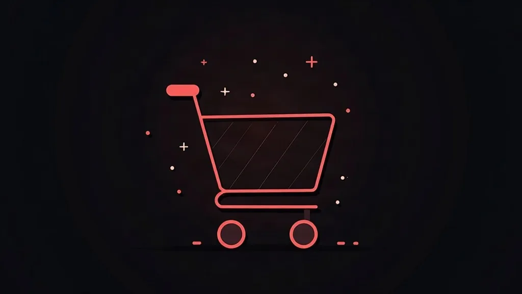 Neonska ikona shopping kola za ecommerce konverziju i optimizaciju online prodavnice