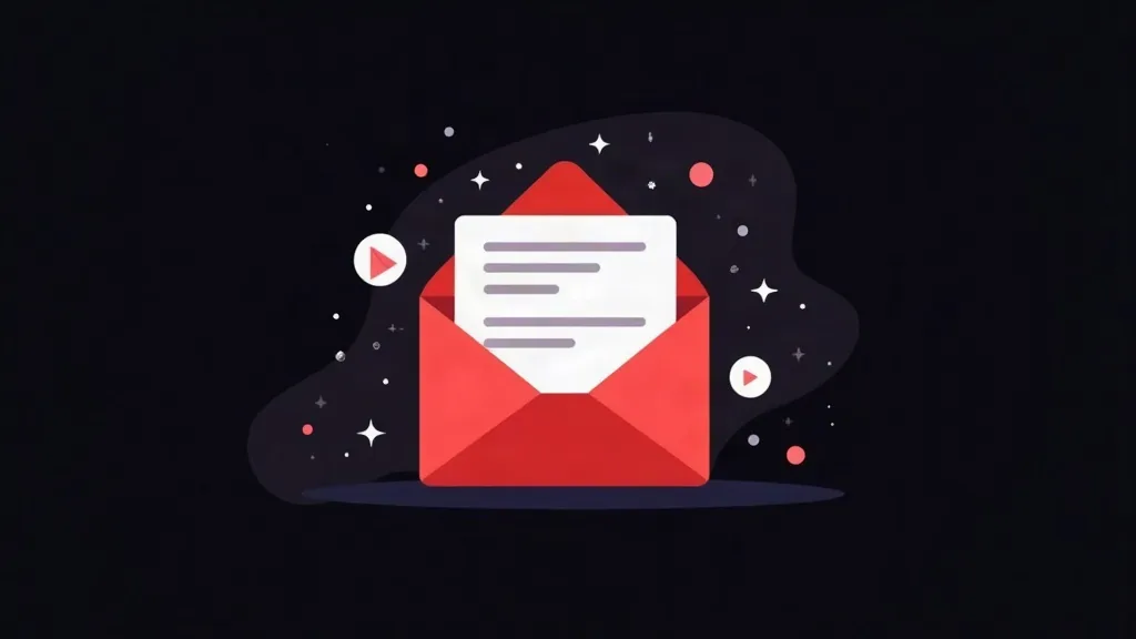 Crvena koverта sa porukom - Email capture form za konverziju posetilaca