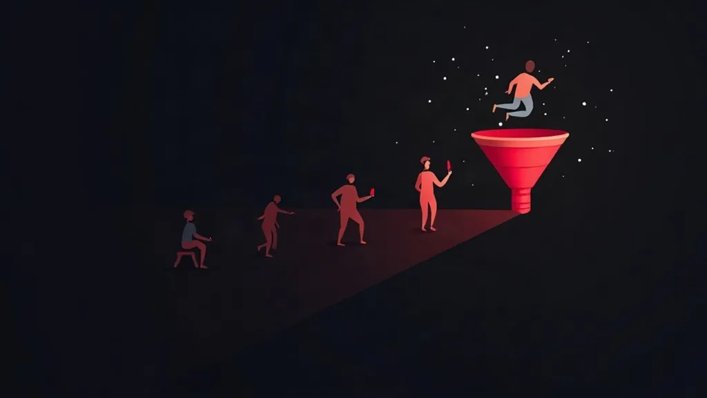 Ilustracija uspešnogEmail Marketing Automatizacije - vodenje klijenata kroz prodajni levak
