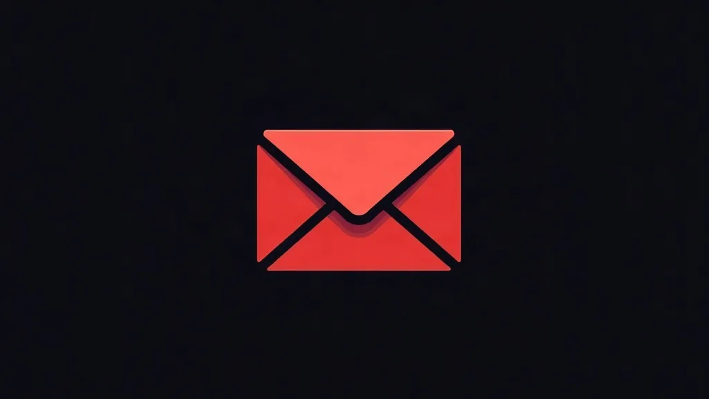 Crvena ikona koverte za email marketing - simbol digital komunikacije i zadržavanja kupaca