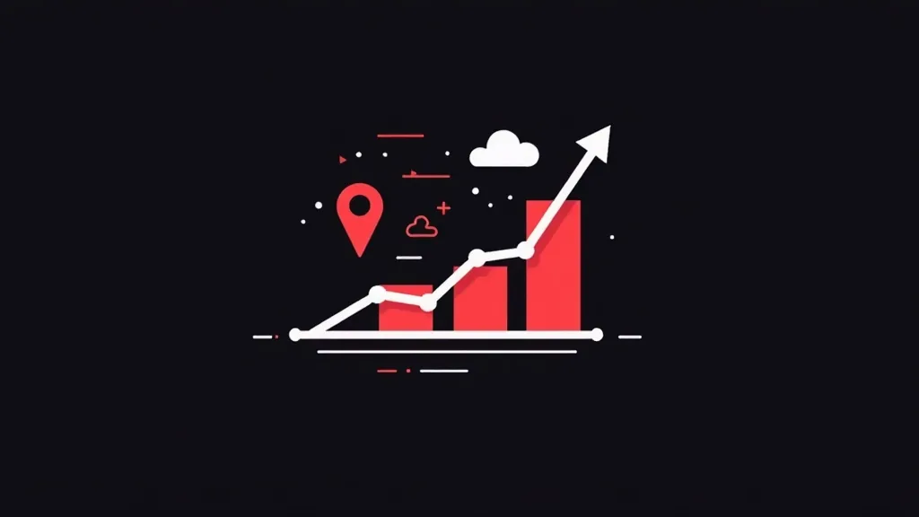 Grafikon rasta poslovanja sa lokacijom - lokalna SEO strategija za male biznise online