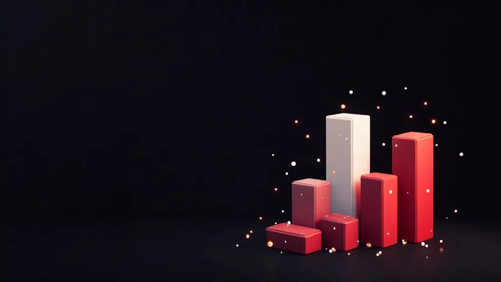 3D grafikon sa rastućim crvenim stupcima koji prikazuje porast konverzija na mobilnim uređajima