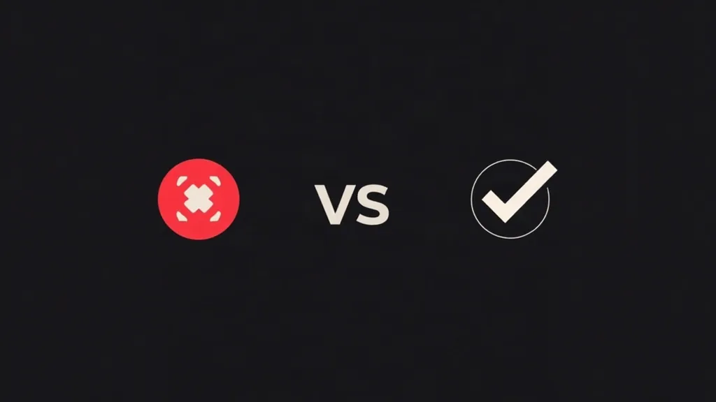 Ikona greške vs ikona potvrde - poređenje UX optimizacije i vizuelnog redizajna za konverzije