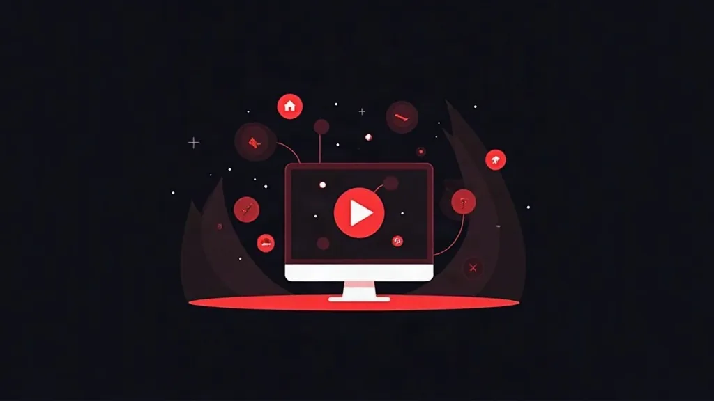 Monitor sa video ikonomom i mrežom digitalne povezanosti za veb dizajn i generisanje vođenja za male biznise