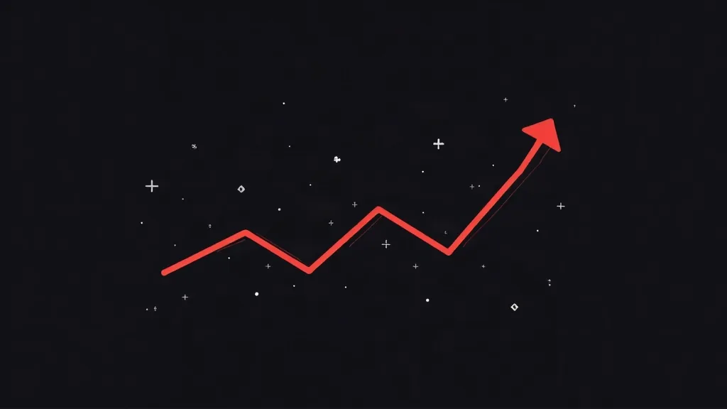 Crvena linija rasta sa strelicom pokazuje pozitivan trend - grafički prikaz povećanja profitabilnosti web sajta