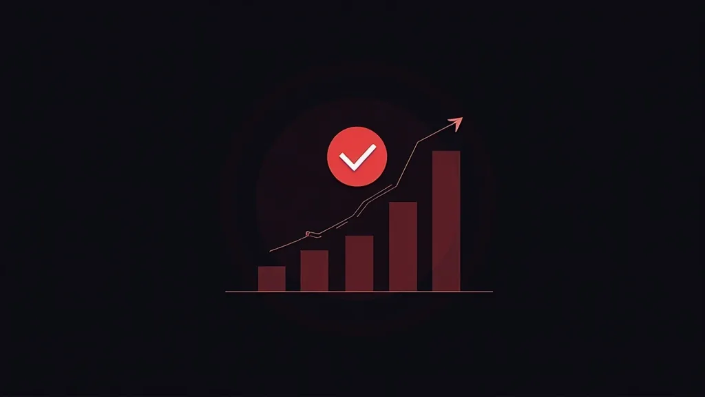 Grafikon rasta sa checkmark simbolom - SEO checklist za redesign websajta